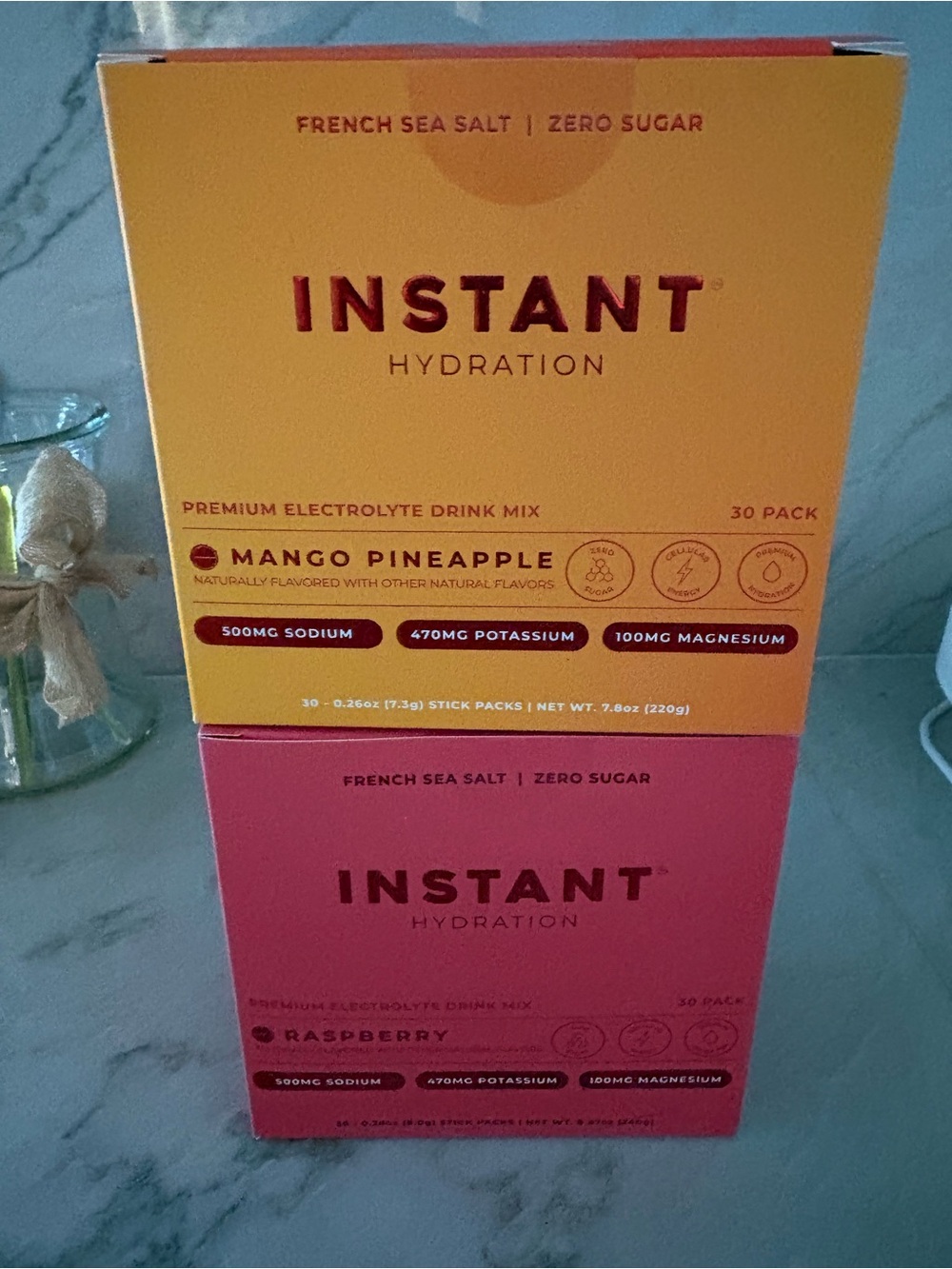 Instant Hydration Mango and raspberry Pineapple Electrolyte unopened 2 boxes
